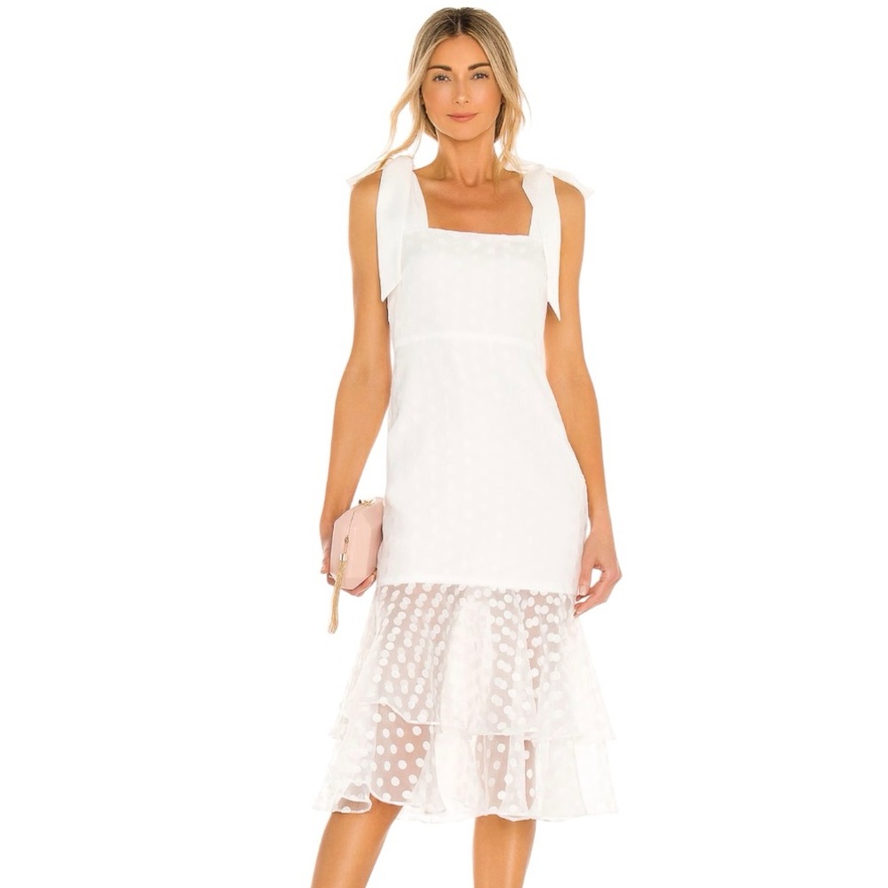 Lovers and Friends Day Keeper Midi Dress in White